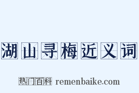 湖山寻梅近义词是什么意思的图片
